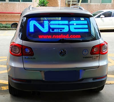 RideShare Rear Window Display Advertising - Miami Florida