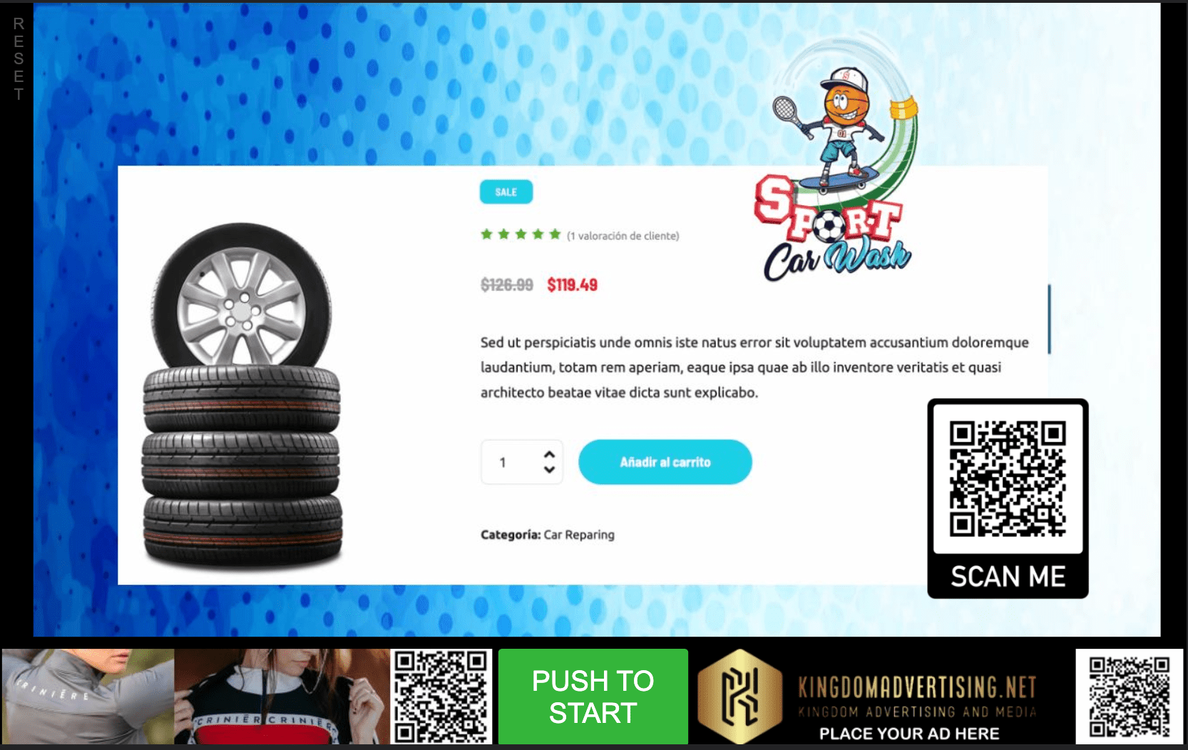 Screen ads layout example Screen ads layout example